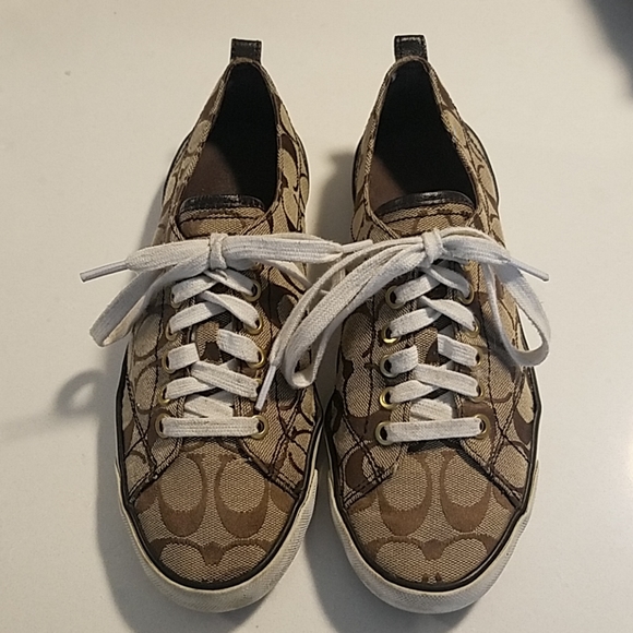 Coach Shoes - Coach Signature Suzy Canvas Shoes